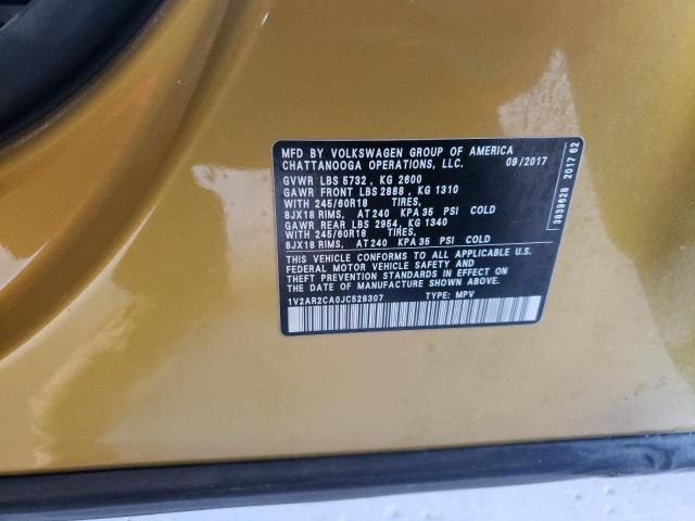 1V2AR2CA0JC528307 Volkswagen Atlas S