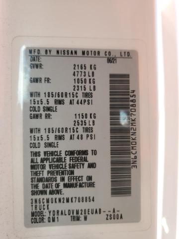 3N6CM0KN2MK708854 Nissan NV200 2.5S