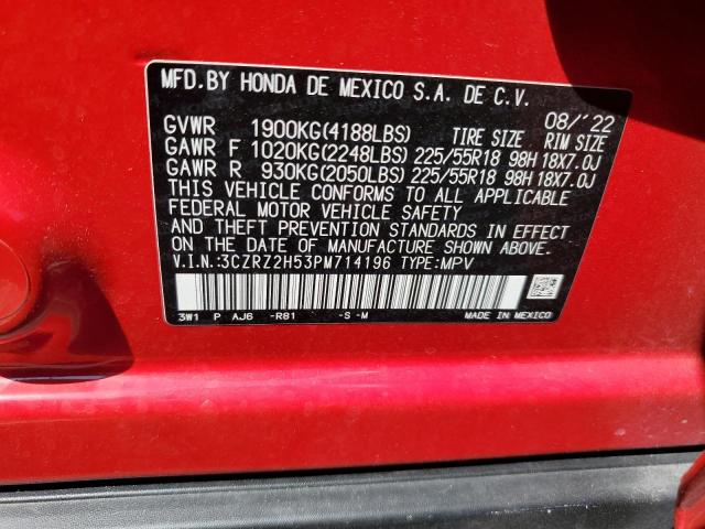 3CZRZ2H53PM714196 Honda HR-V SPORT