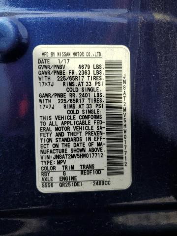 JN8AT2MV5HW017712 Nissan ROGUE S
