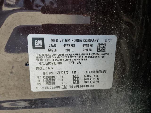 KL7CJLSM3MB370412 Chevrolet TRAX 1LT