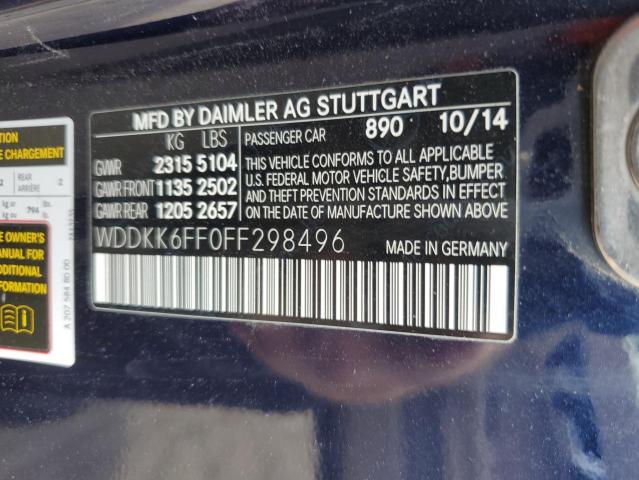 WDDKK6FF0FF298496 Mercedes-Benz E 400
