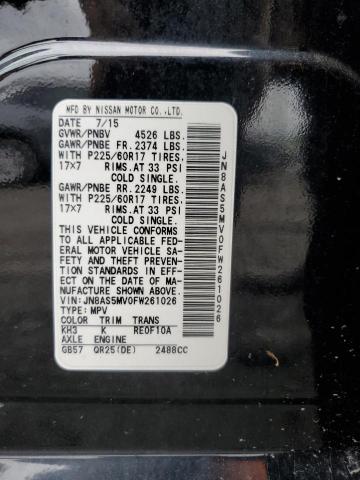 JN8AS5MV0FW261026 Nissan Rogue Select S
