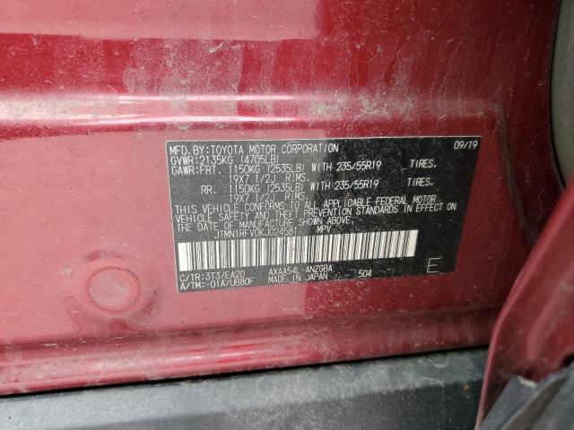 JTMN1RFV0KJ024581 Toyota Rav4 Limited