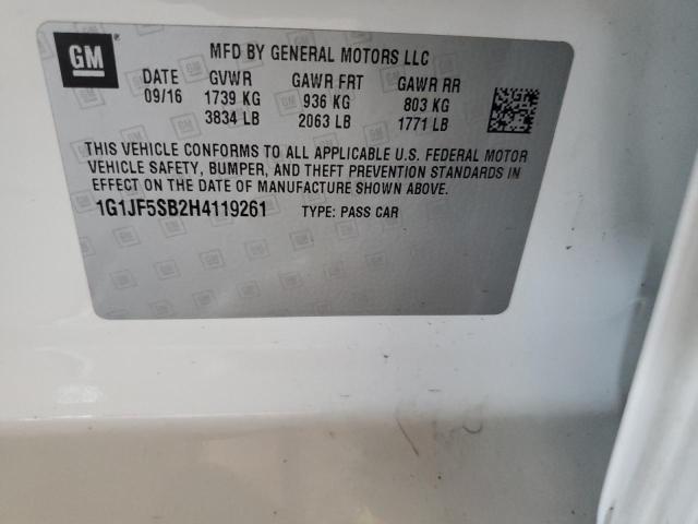1G1JF5SB2H4119261 Chevrolet Sonic Premier