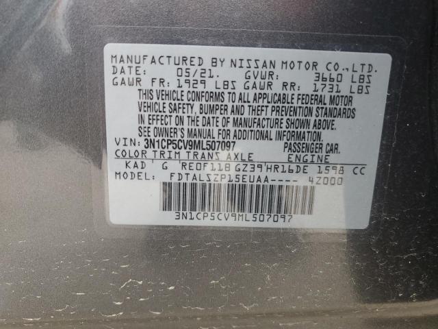 3N1CP5CV9ML507097 Nissan KICKS SV