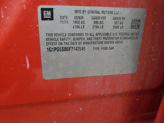 1G1PG5SB6F7147549 Chevrolet CRUZE LTZ