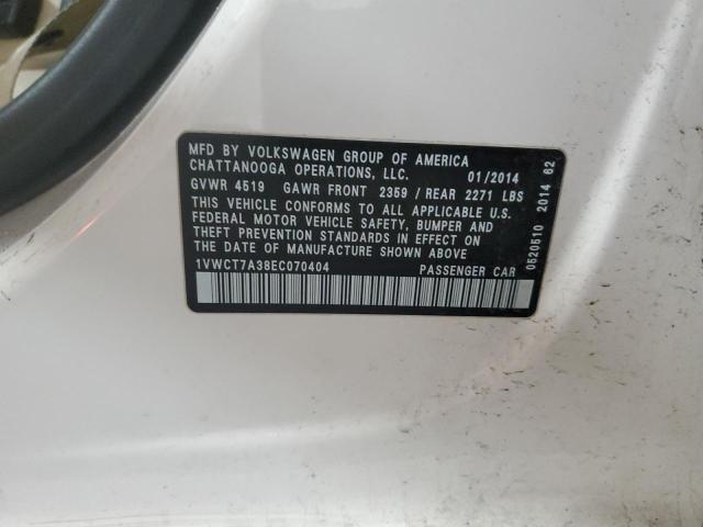 1VWCT7A38EC070404 Volkswagen PASSAT SEL