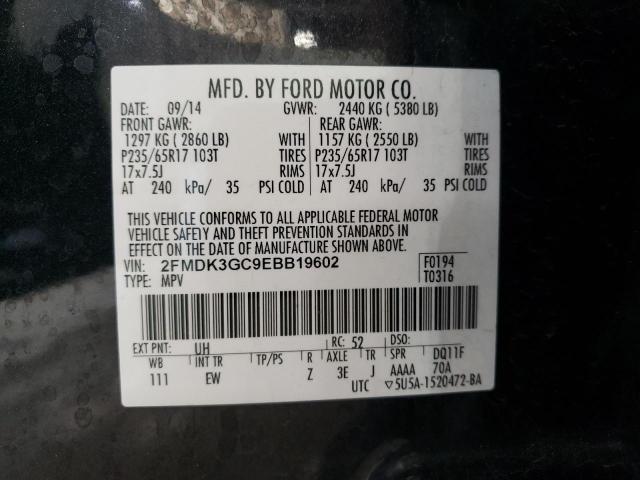 2FMDK3GC9EBB19602 Ford EDGE SE