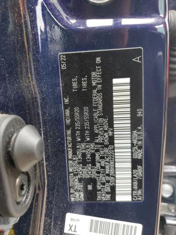 5TDFZRBHXNS222010 Toyota Highlander Platinum
