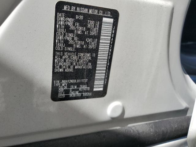 JN8AY2ND0L9111737 Nissan ARMADA SV