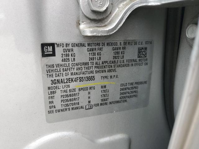 3GNAL2EK4FS513665 Chevrolet CAPTIVA LS