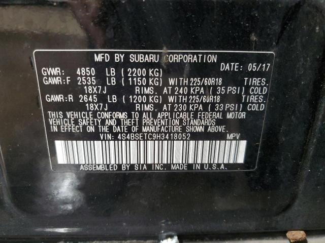 4S4BSETC9H3418052 Subaru Outback Touring