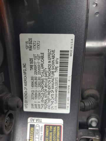 5J6RM4H46GL025370 Honda CR-V SE