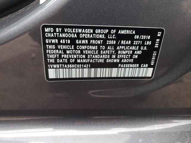 1VWBT7A35HC021421 Volkswagen PASSAT SE