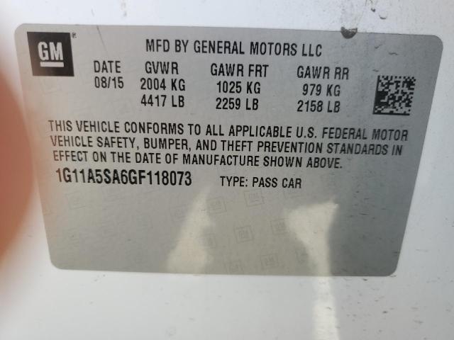 1G11A5SA6GF118073 Chevrolet Malibu Limited Ls