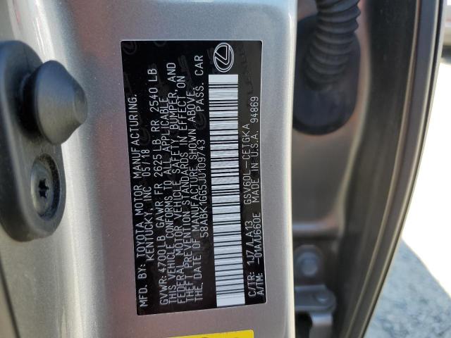 58ABK1GG5JU109743 Lexus ES 350