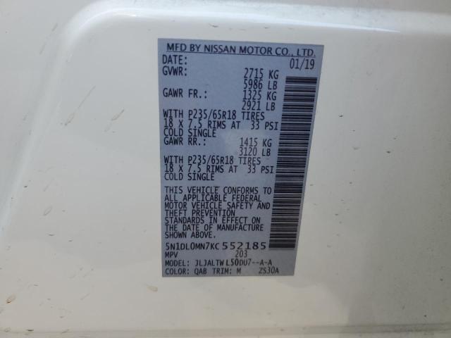 5N1DL0MN7KC552185 Infiniti QX60 LUXE