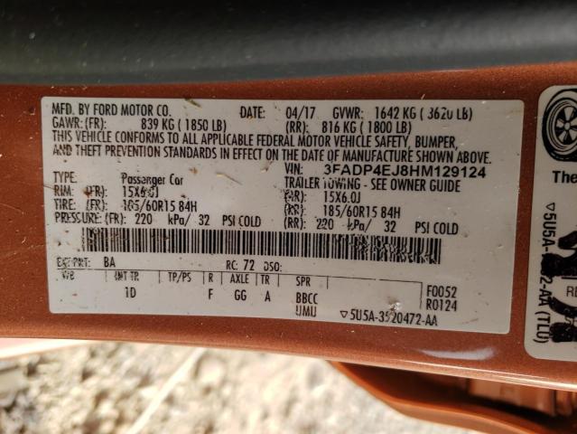 3FADP4EJ8HM129124 Ford FIESTA SE