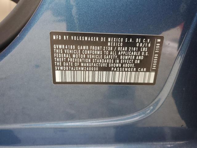 3VWDB7AJXHM240030 Volkswagen JETTA SE