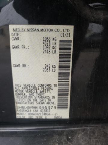 1N4BL4DV9MN346379 Nissan ALTIMA SV