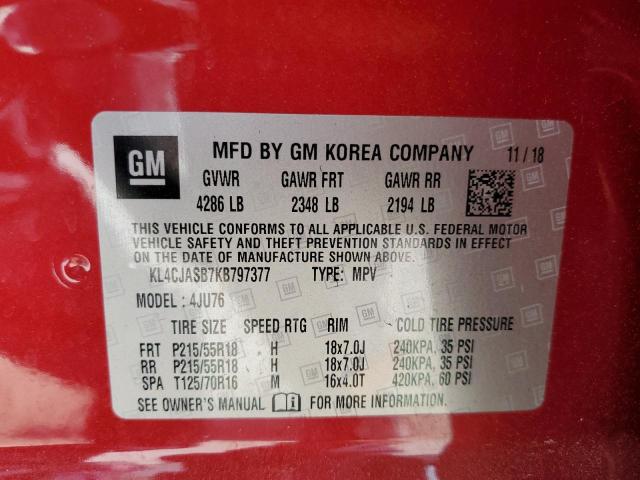 KL4CJASB7KB797377 Buick Encore Preferred