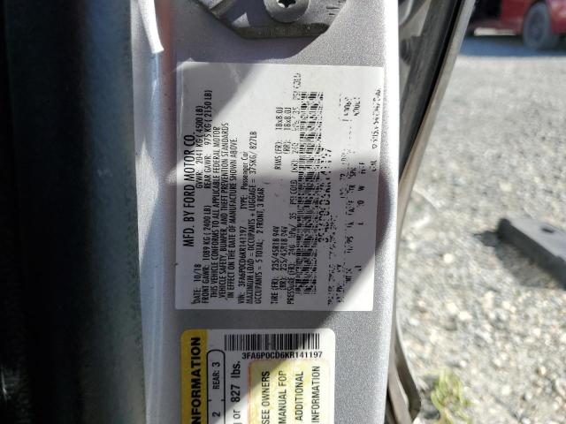 3FA6P0CD6KR141197 Ford FUSION SEL