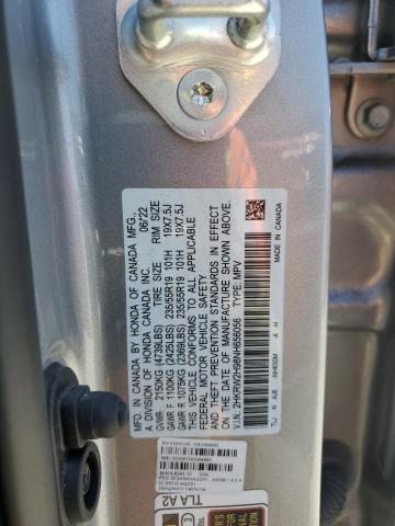 2HKRW2H98NH656056 Honda Cr-v Touring