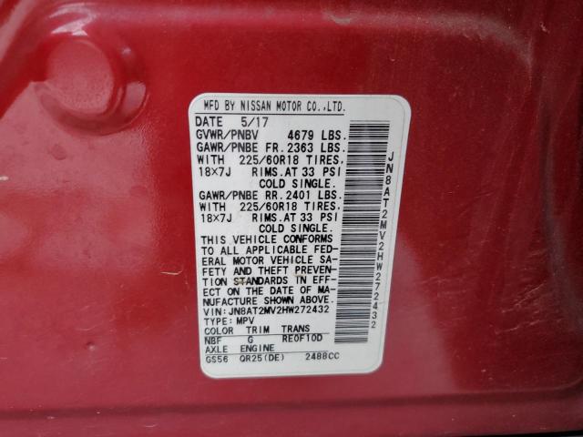 JN8AT2MV2HW272432 Nissan ROGUE S