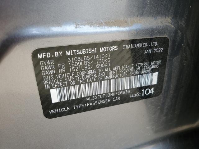 ML32FUFJ3NHF06936 Mitsubishi Mirage G4 Es