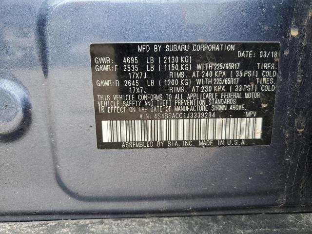 4S4BSACC1J3339294 Subaru Outback 2.5i Premium