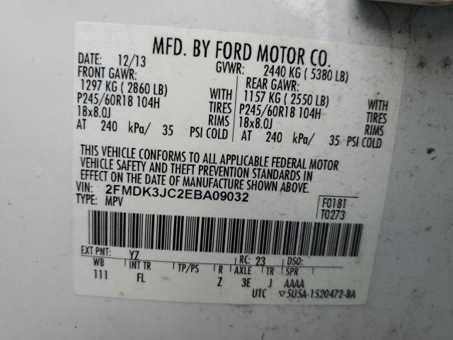 2FMDK3JC2EBA09032 Ford EDGE SEL