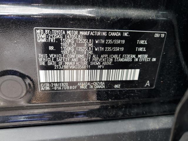 2T3J1RFV6KC056811 Toyota Rav4 Adventure