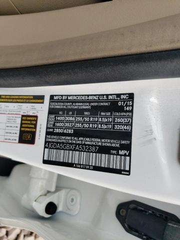 4JGDA5GBXFA532387 Mercedes-Benz Ml 400 4matic