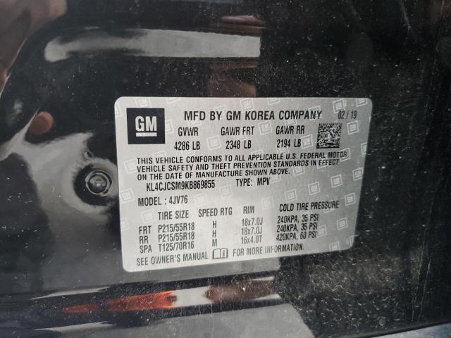 KL4CJCSM9KB869855 Buick Encore Essence