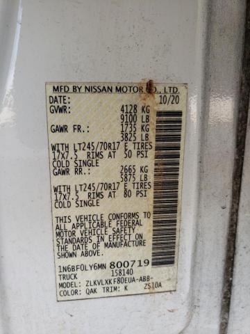 1N6BF0LY6MN800719 Nissan NV 2500 S
