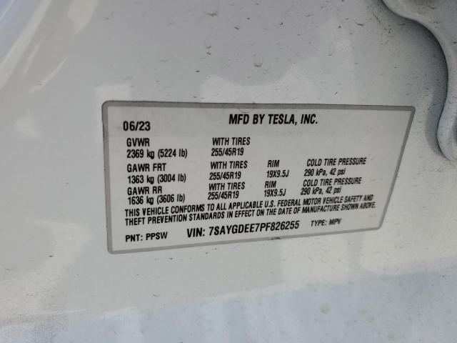 7SAYGDEE7PF826255 Tesla Model Y