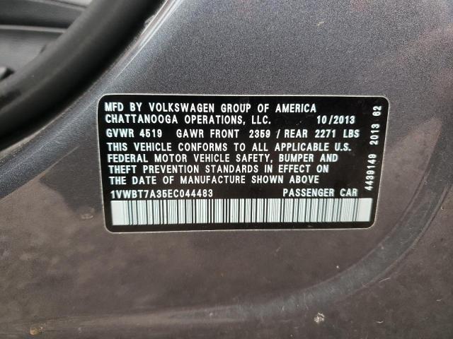 1VWBT7A35EC044483 Volkswagen PASSAT SE