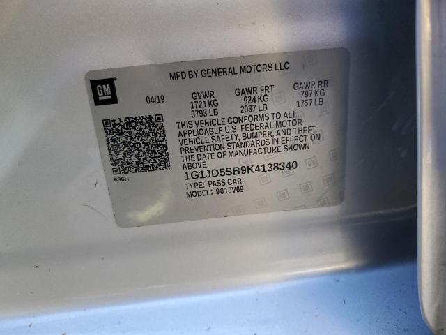 1G1JD5SB9K4138340 Chevrolet SONIC LT