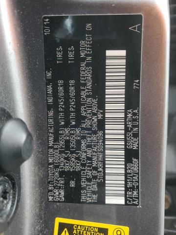 5TDJKRFH4FS094096 Toyota Highlander Xle