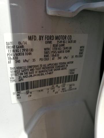 2LMDJ8JK0EBL17487 Lincoln MKX