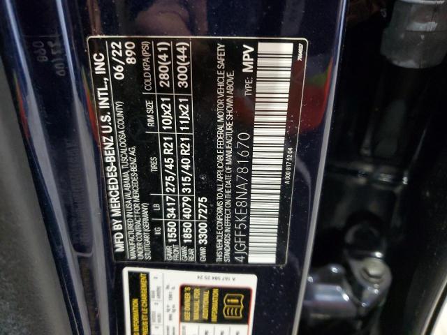 4JGFF5KE8NA781670 Mercedes-Benz Gls 450 4matic