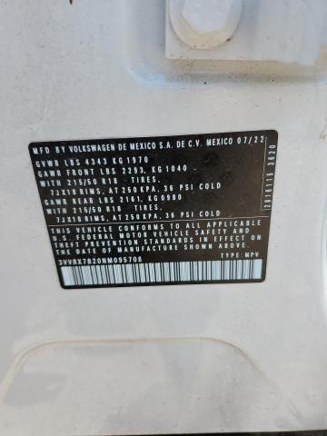 3VVRX7B20NM095708 Volkswagen TAOS SE