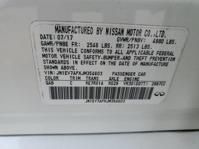 JN1EV7APXJM354603 Infiniti Q50 LUXE