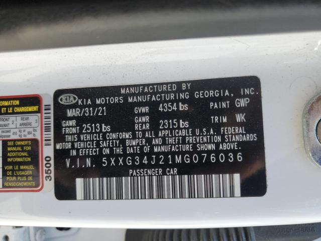 5XXG34J21MG076036 KIA K5 EX