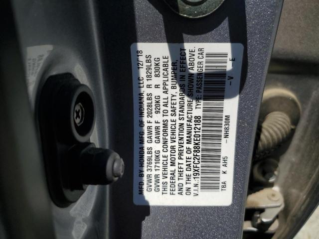 19XFC2F88KE012188 Honda Civic Sport