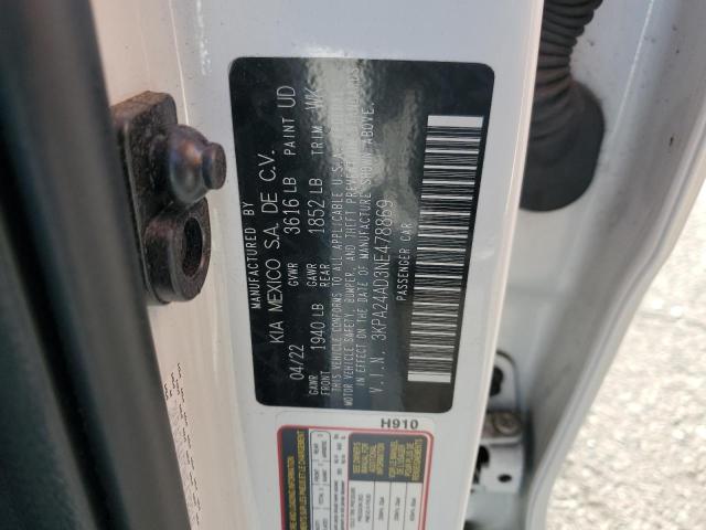 3KPA24AD3NE478869 KIA RIO LX
