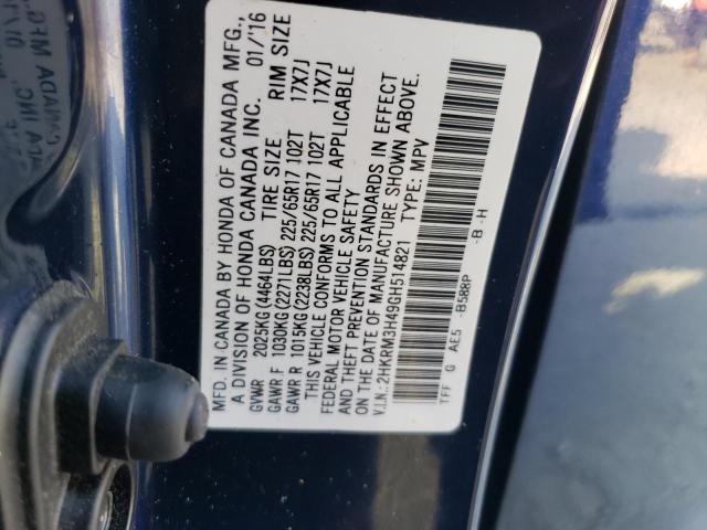 2HKRM3H49GH514821 Honda CR-V SE