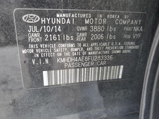 KMHDH4AE8FU283336 Hyundai ELANTRA SE
