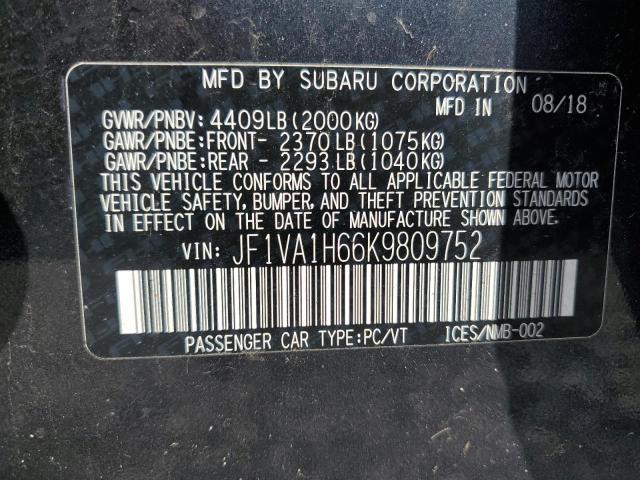JF1VA1H66K9809752 Subaru Wrx Limited